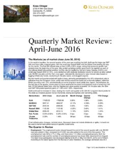 thumbnail of Q2 2016 Market Review
