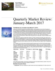 thumbnail of First Quarter 2017 Market Recap