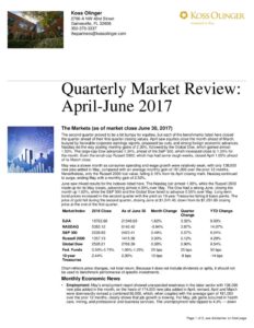 thumbnail of Second Quarter 2017 Market Review