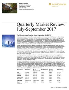 thumbnail of 3rd Quarter 2017 Market Review