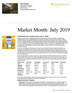 thumbnail of July 2019 Market Review